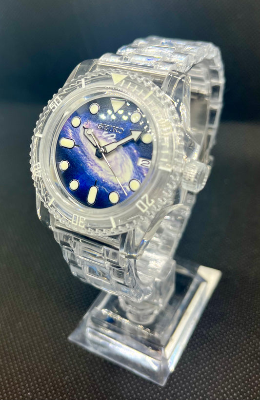 S-Mod “Nebula” Clear Acrylic Case Automatic NH35a Watch