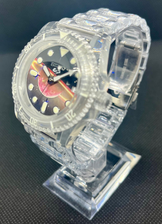 S-Mod “Saturn” Clear Acrylic Case Automatic NH35a Watch